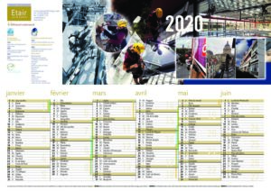 Etair IDF cordiste Calendrier Etair 2020 A4 version imprimable pdf