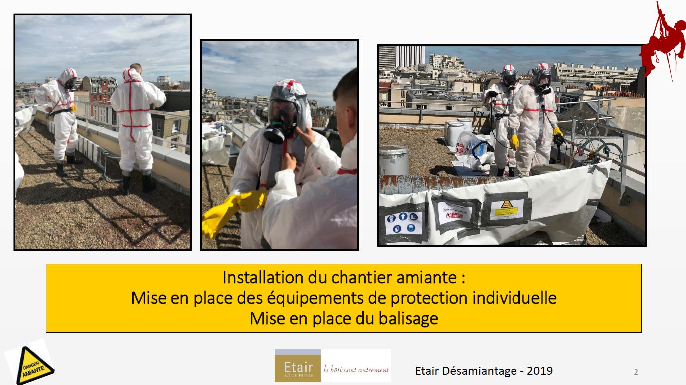 Travaux de désamiantage : remplacement de velux sur toiture en plaques d’ardoise amiantées. Reportage !