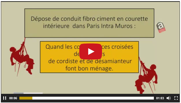 Etair – Désamiantage à la corde : Chantier de dépose de conduit dans Paris intra-muros en images !